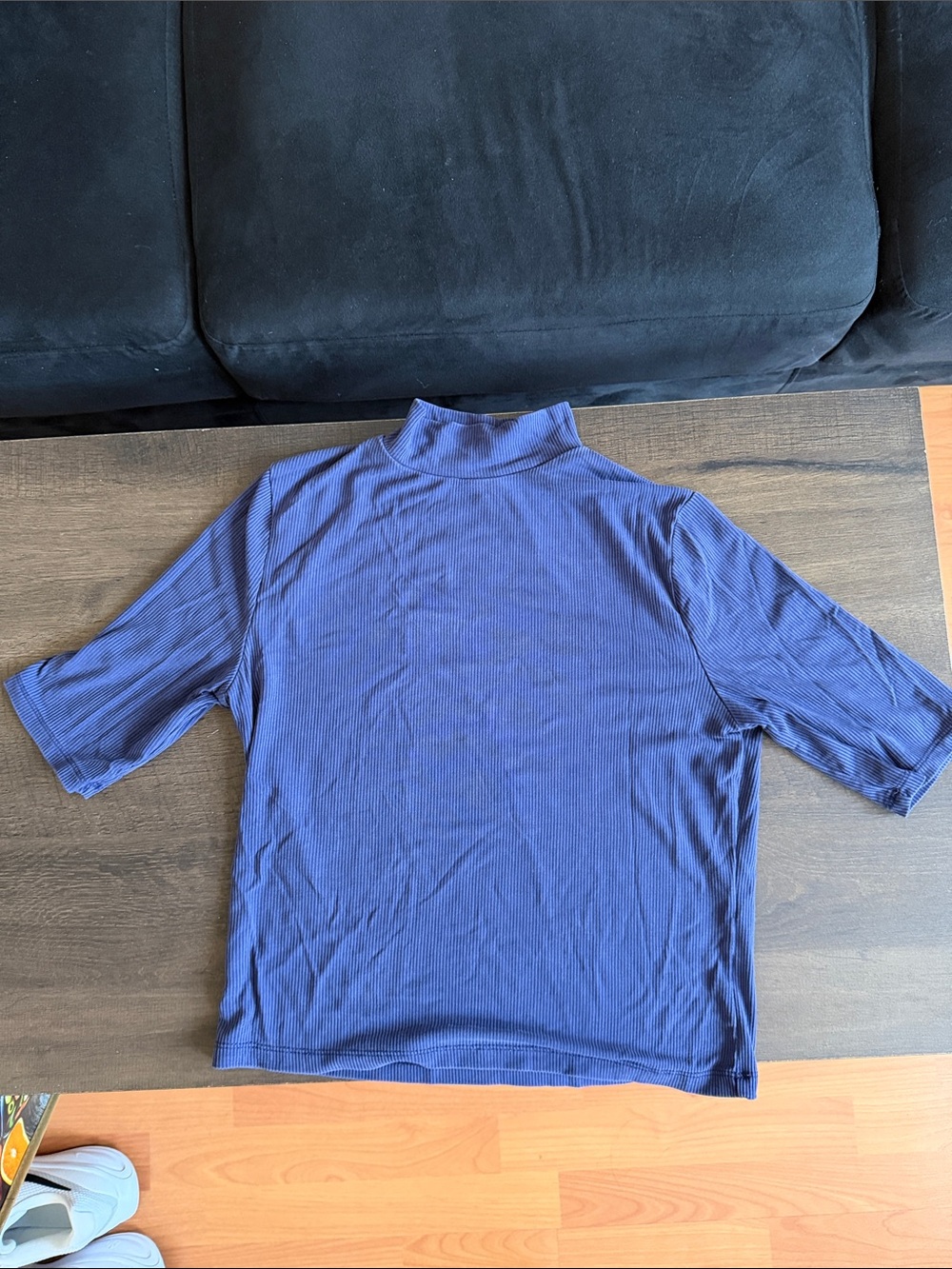 Classic Women's Mock Neck Top in Blue